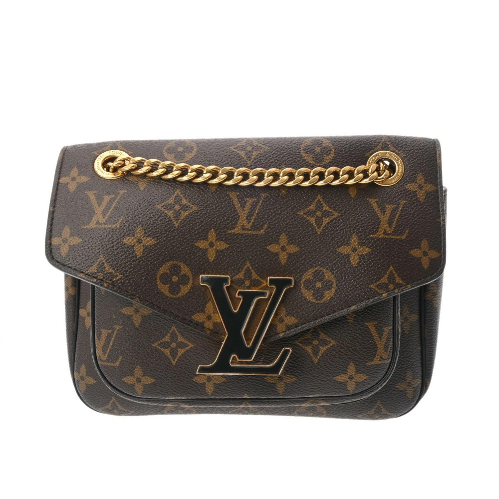 LOUIS VUITTON Monogram Passy Brown Canvas Shoulder Bag